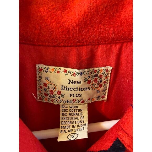 New Direction Plus Wool Blend Christmas Holiday Vest #94153 Bears Gingerbread Ho - Picture 2 of 7